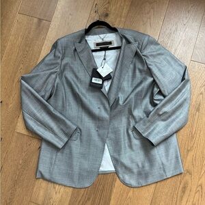 Marina Rinaldi Wool/Silk Blend Blazer - Ladies Plus Size 20 - NWT - Gray